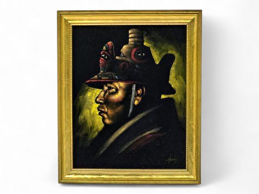 Original Portrait Painting of a Chief by Ellen Henne Goodale