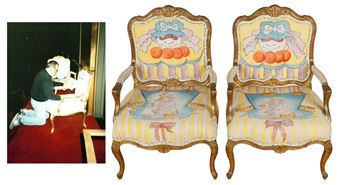 Pair Of Hand-Painted Chairs