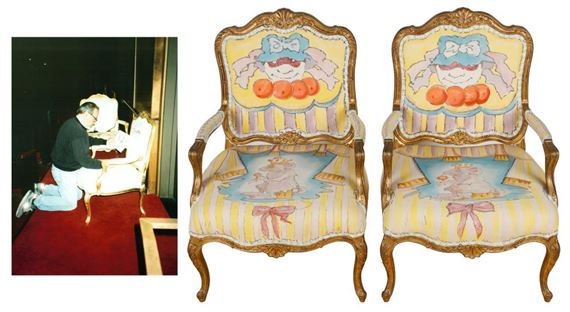 Pair Of Hand-Painted Chairs