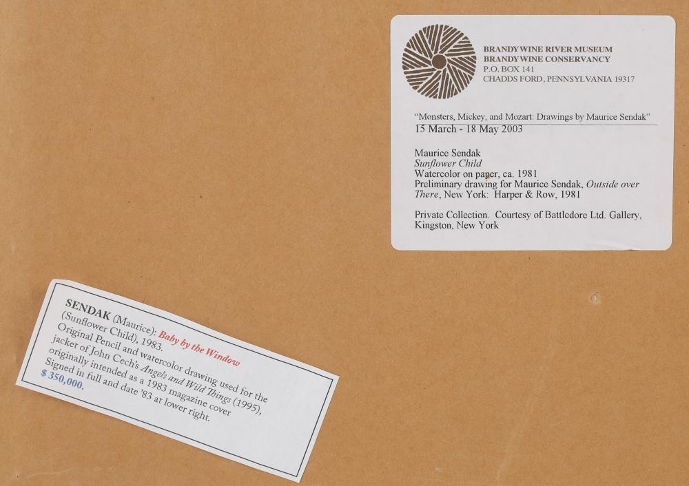 Artwork by Maurice Sendak, Sunflower Child, Made of Pencil And Watercolor Drawing