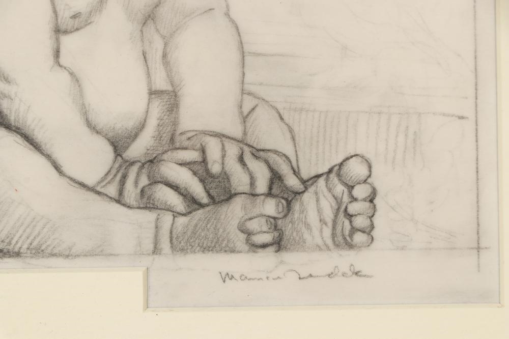 Artwork by Maurice Sendak, Baby by the Window (Sunflower Baby, Made of Original Illustration Drawings