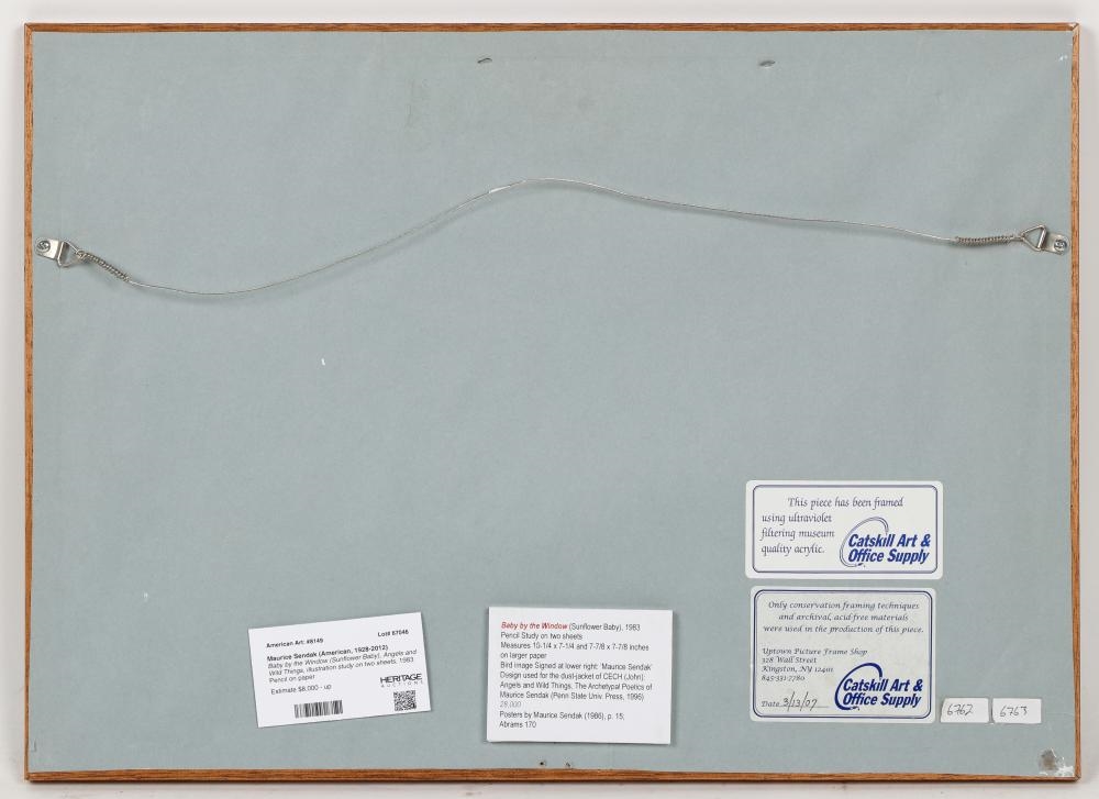 Artwork by Maurice Sendak, Baby by the Window (Sunflower Baby, Made of Original Illustration Drawings