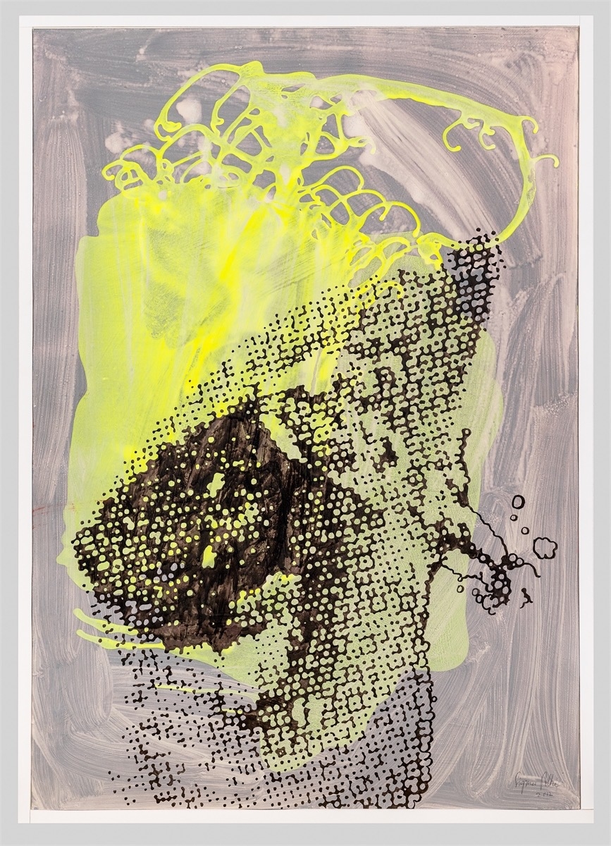 Artwork by Sigmar Polke, Untitled, Made of Acrylic And Interference Colour On Paper