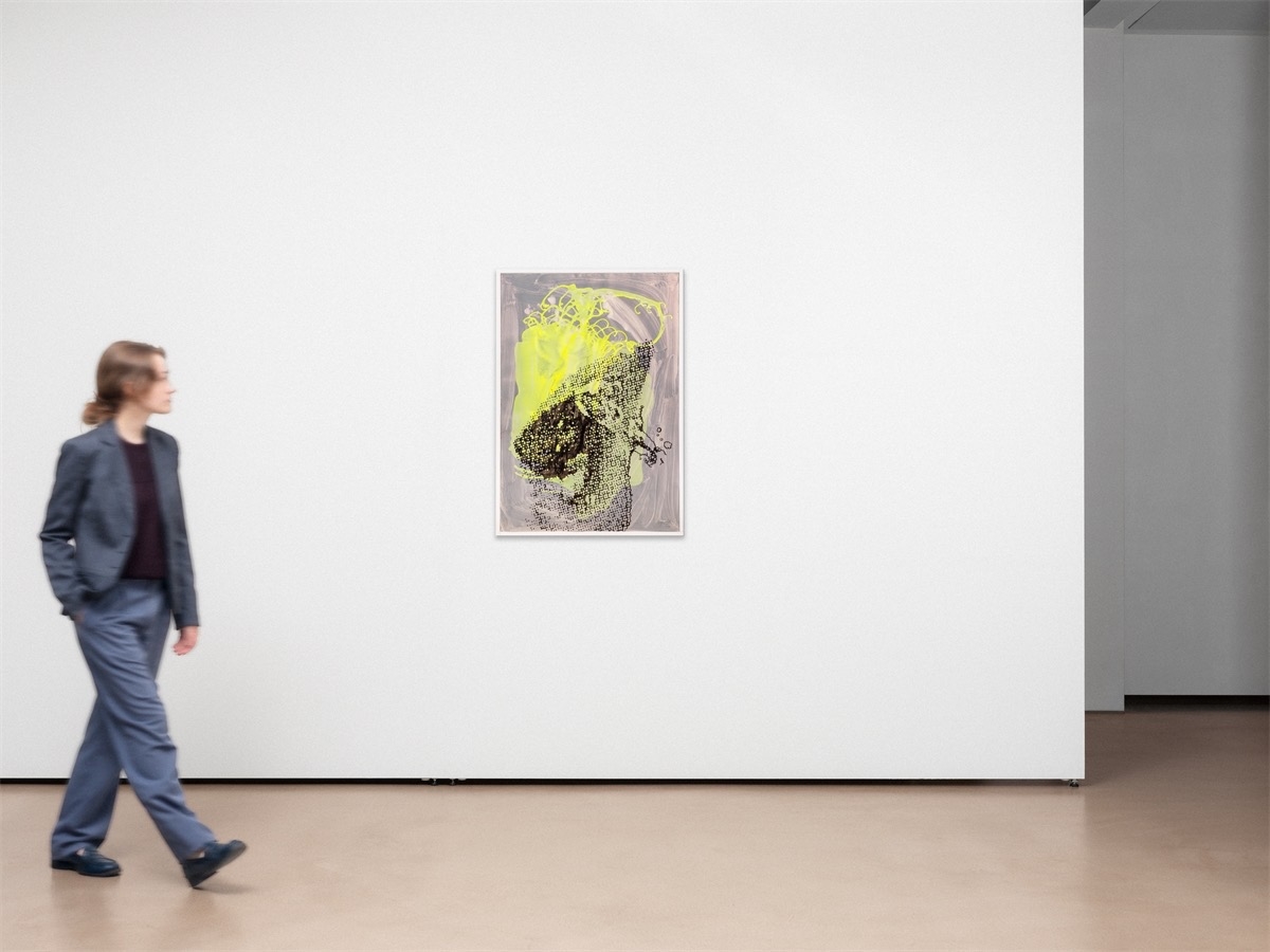 Artwork by Sigmar Polke, Untitled, Made of Acrylic And Interference Colour On Paper