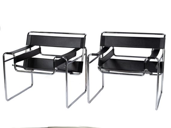 PAIR OF 'WASSILY' ARMCHAIRS - Marcel Breuer