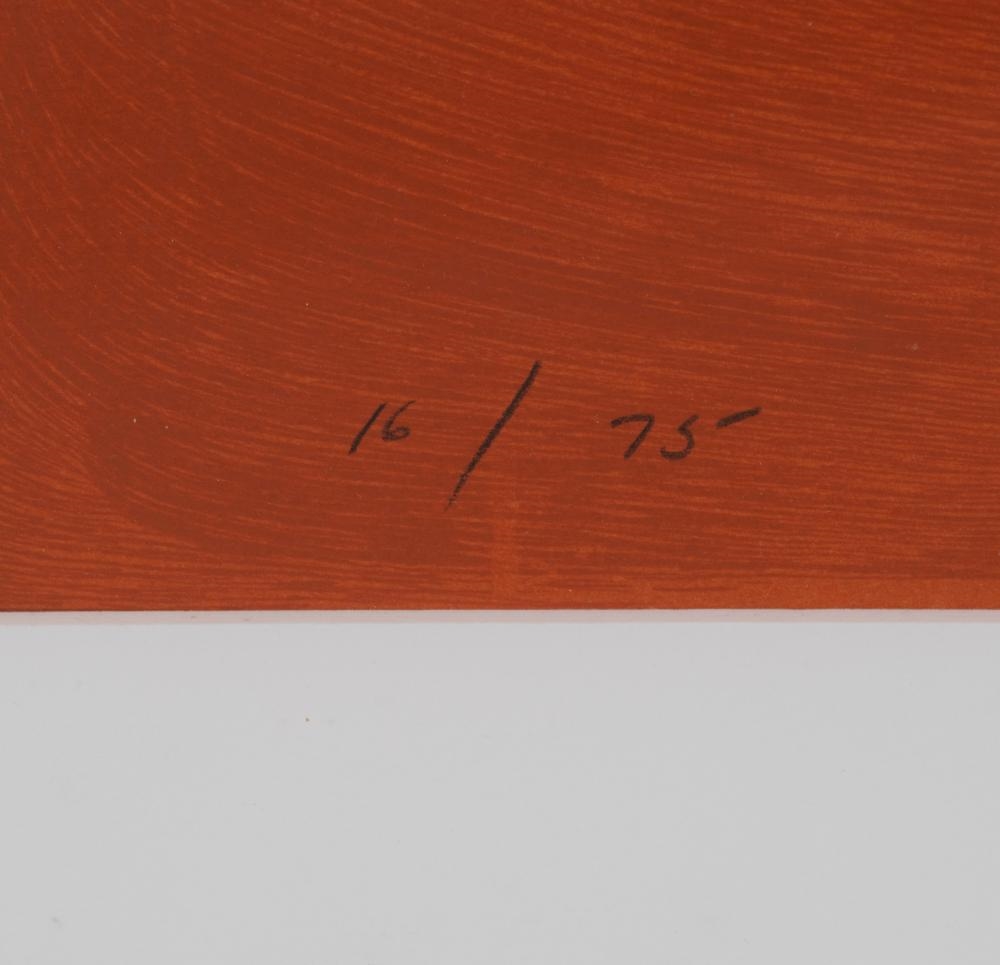 Artwork by Jack Youngerman, Involute (Chinese Orange, Made of Screenprint