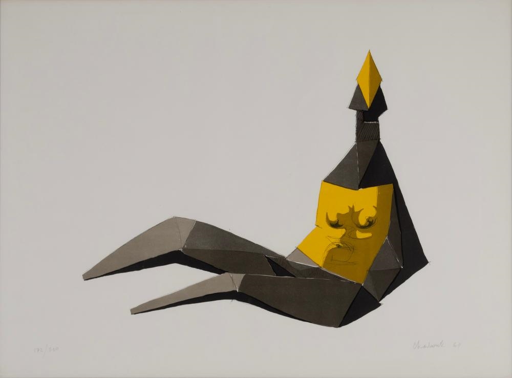 Artwork by Lynn Chadwick, Sitting Elektra, Made of Lithograph