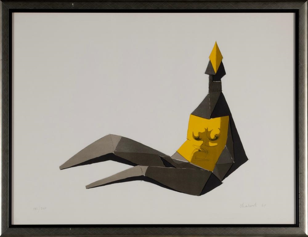 Artwork by Lynn Chadwick, Sitting Elektra, Made of Lithograph