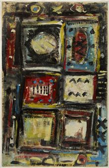 Untitled (Grande composition aux cubes