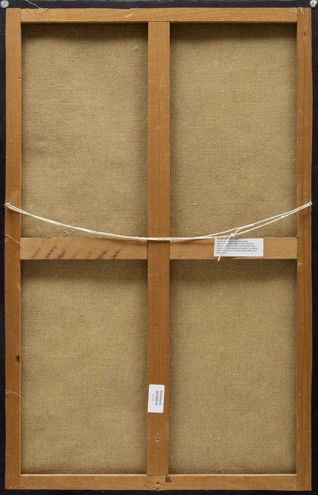 Artwork by Stacha Halpern, Untitled (Grande composition aux cubes, Made of Oil On Paper Laid Down On Canvas