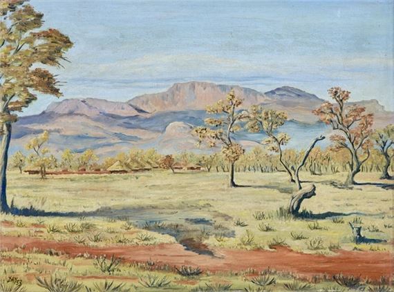 Mountainous landscape by Daphne Day, 1953