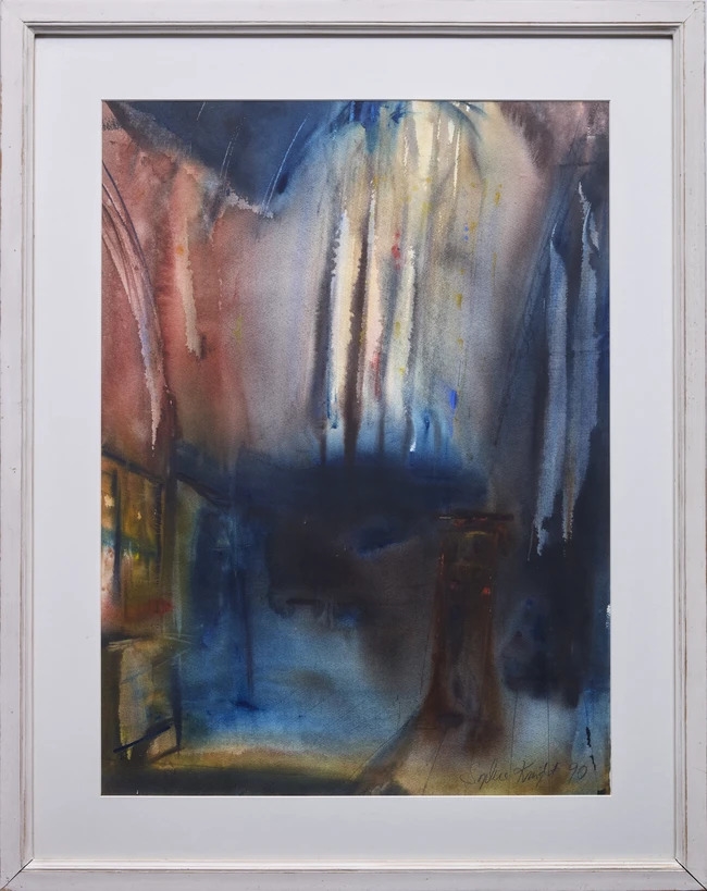 Artwork by Sophie Knight, Church Interior, Made of Watercolour On Paper