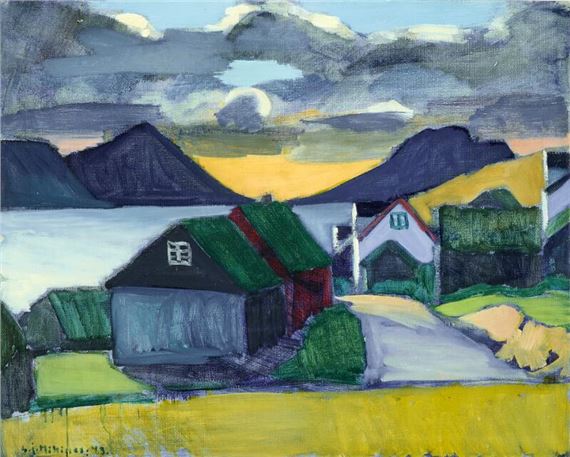 Sunset, Kirkja, The Faroe Islands