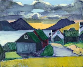 Sunset, Kirkja, The Faroe Islands