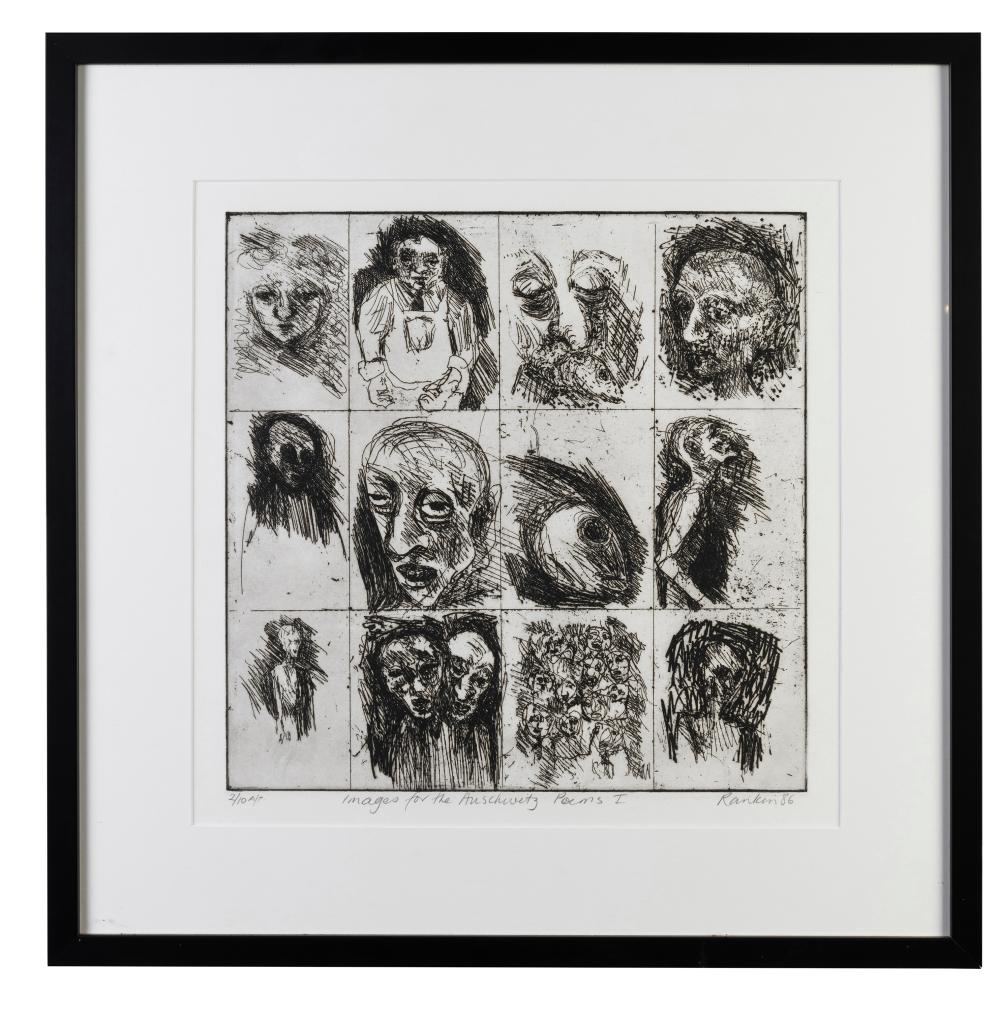 Artwork by David Rankin, Images For The Auschwitz Poems I, Made of Etching