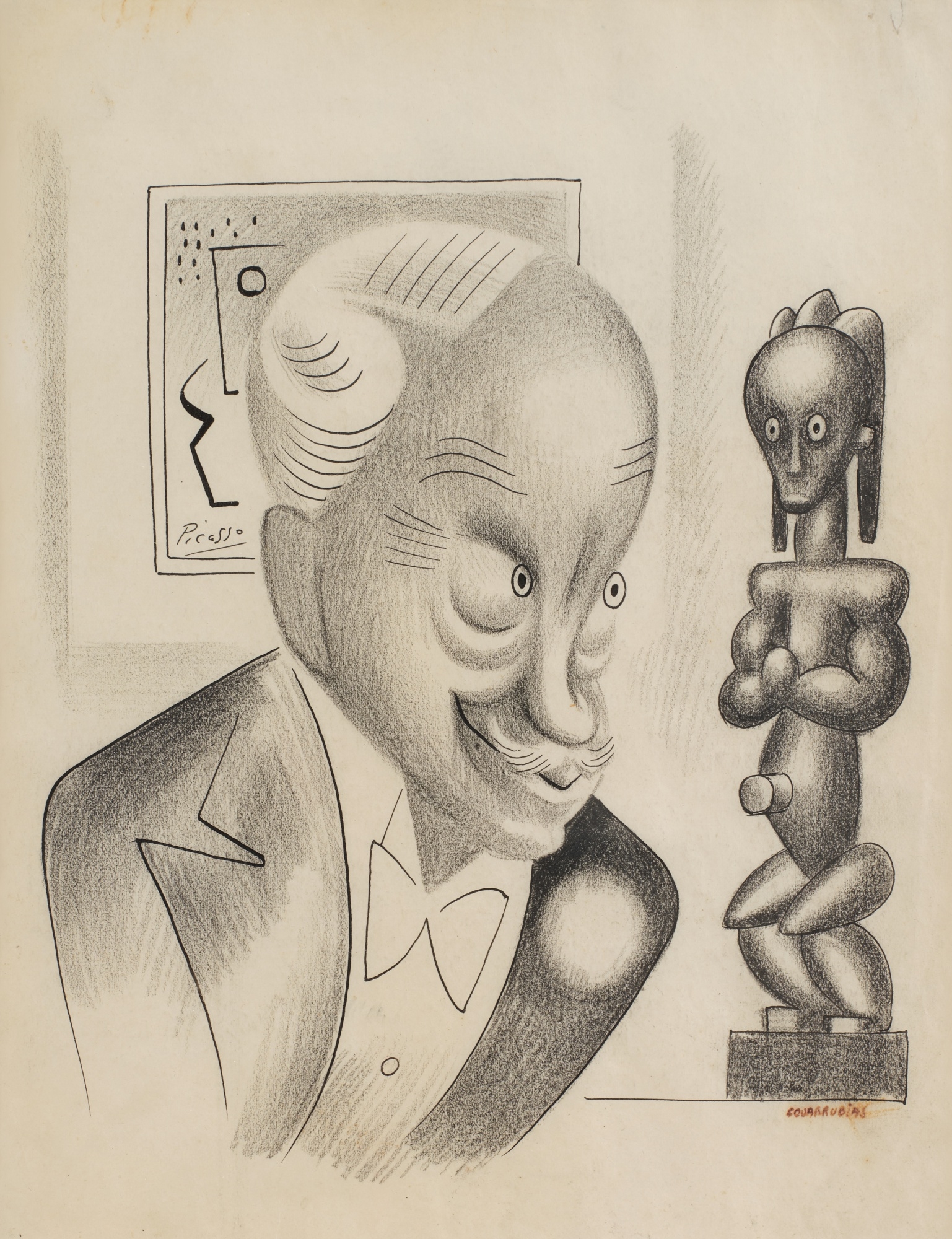 Artwork by Miguel Covarrubias, Untitled, Made of pen and ink and pencil on paper