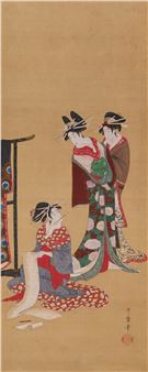 Kitagawa Utamaro (1754-1806), Three courtesans, Edo period, late 18th C early 19th century | ϲനOˇrڡ18oڡ19