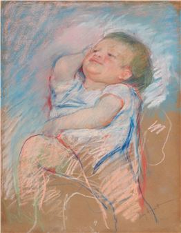 Sketch of a Sleepy Baby - Mary Cassatt