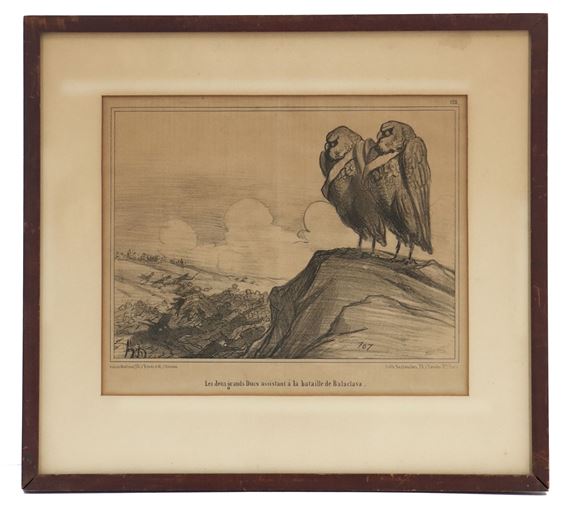 Les deux grands ducs assistant à la bataille de Balaclava - Honoré Daumier