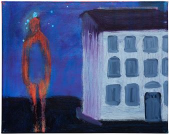 Standing by Tall House