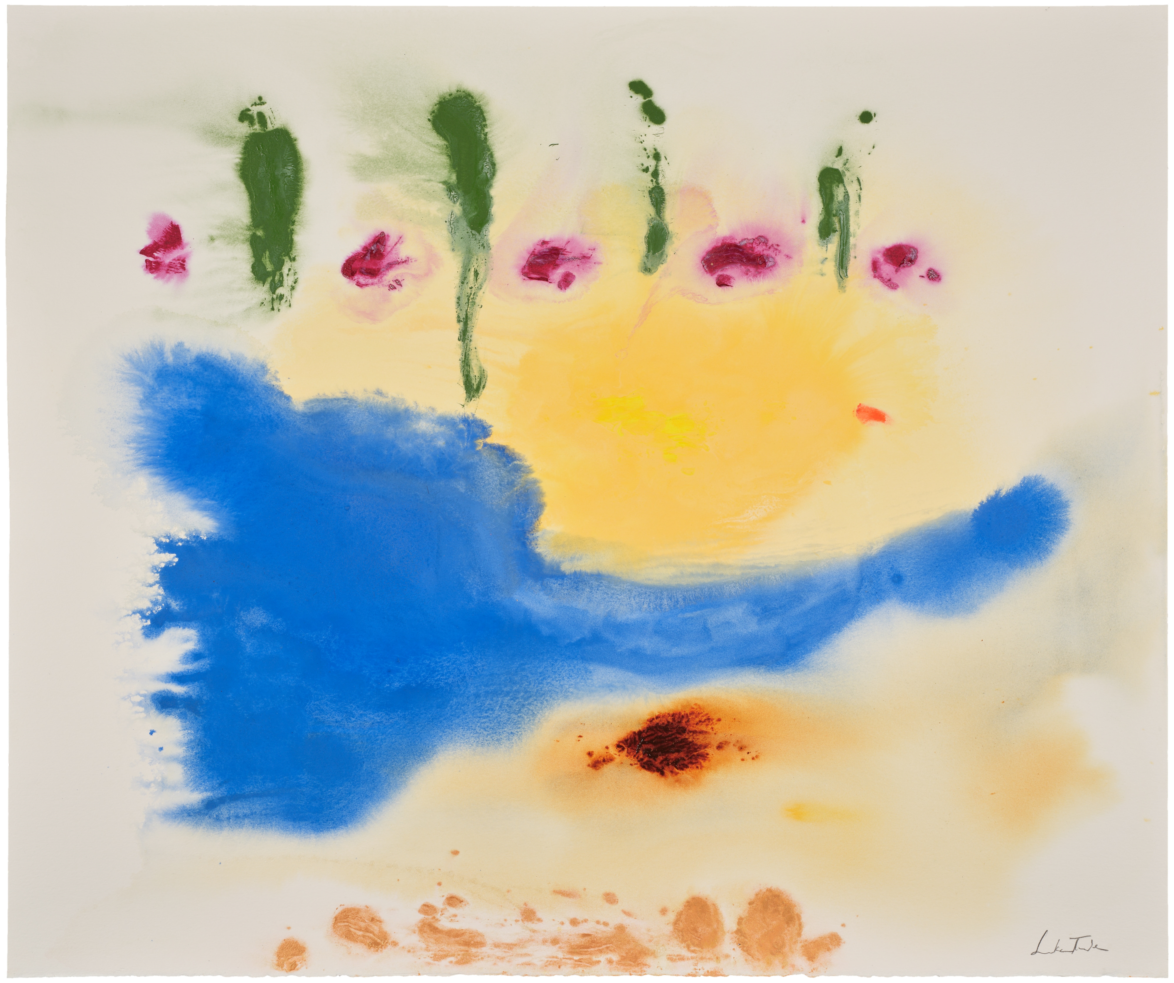 Artwork by Helen Frankenthaler, Untitled, Made of acrylic on paper
