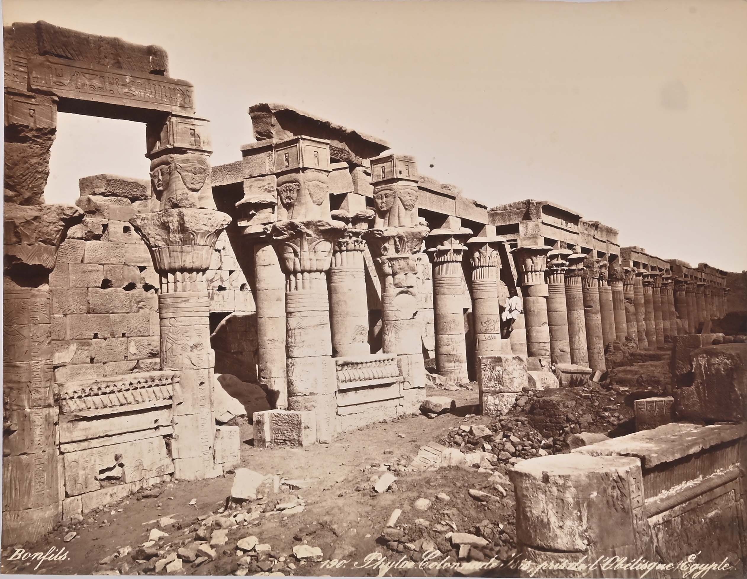 Artwork by Félix Bonfils, Temple de Philae (Nubie, Made of Collodion Glass Negative