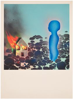 Burning House / Blue Figure