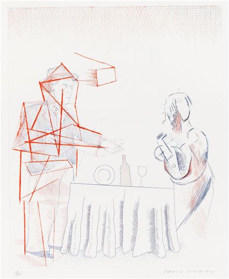 Figures with a Still Life - David Hockney