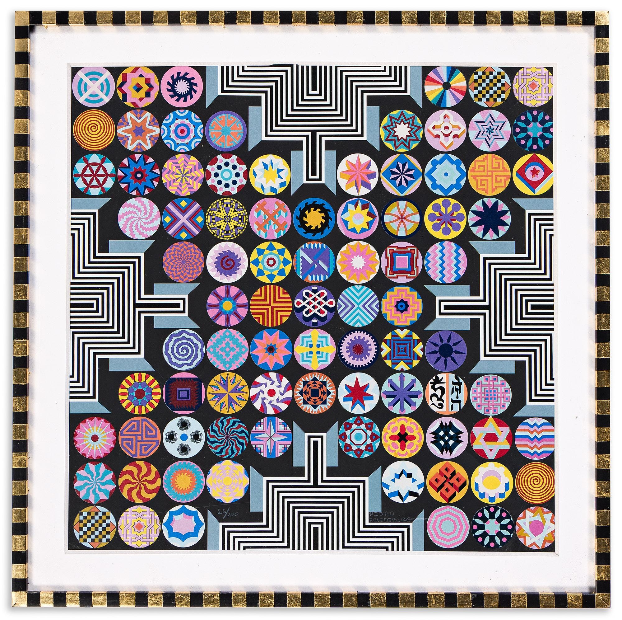 Artwork by Pedro Friedeberg, El Camino de Virtud, Made of Color Digital Print On Black Wove Paper