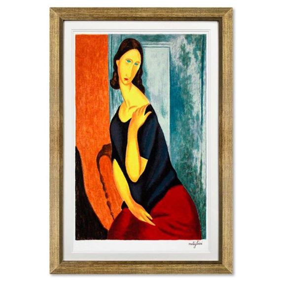 Jenne Hebuterne Con La Mano Sulla Spalla Sinistra - Amedeo Modigliani