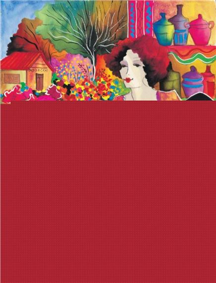 Lady With Flower View - Patricia Govezensky