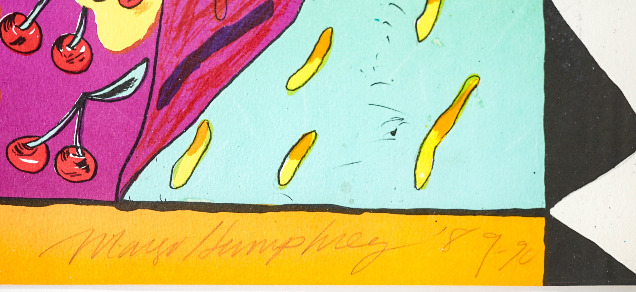 Artwork by Margo Humphrey, Sunday Afternoon, Made of Offset Lithograph/Serigraph And Hand Coloring On Paper