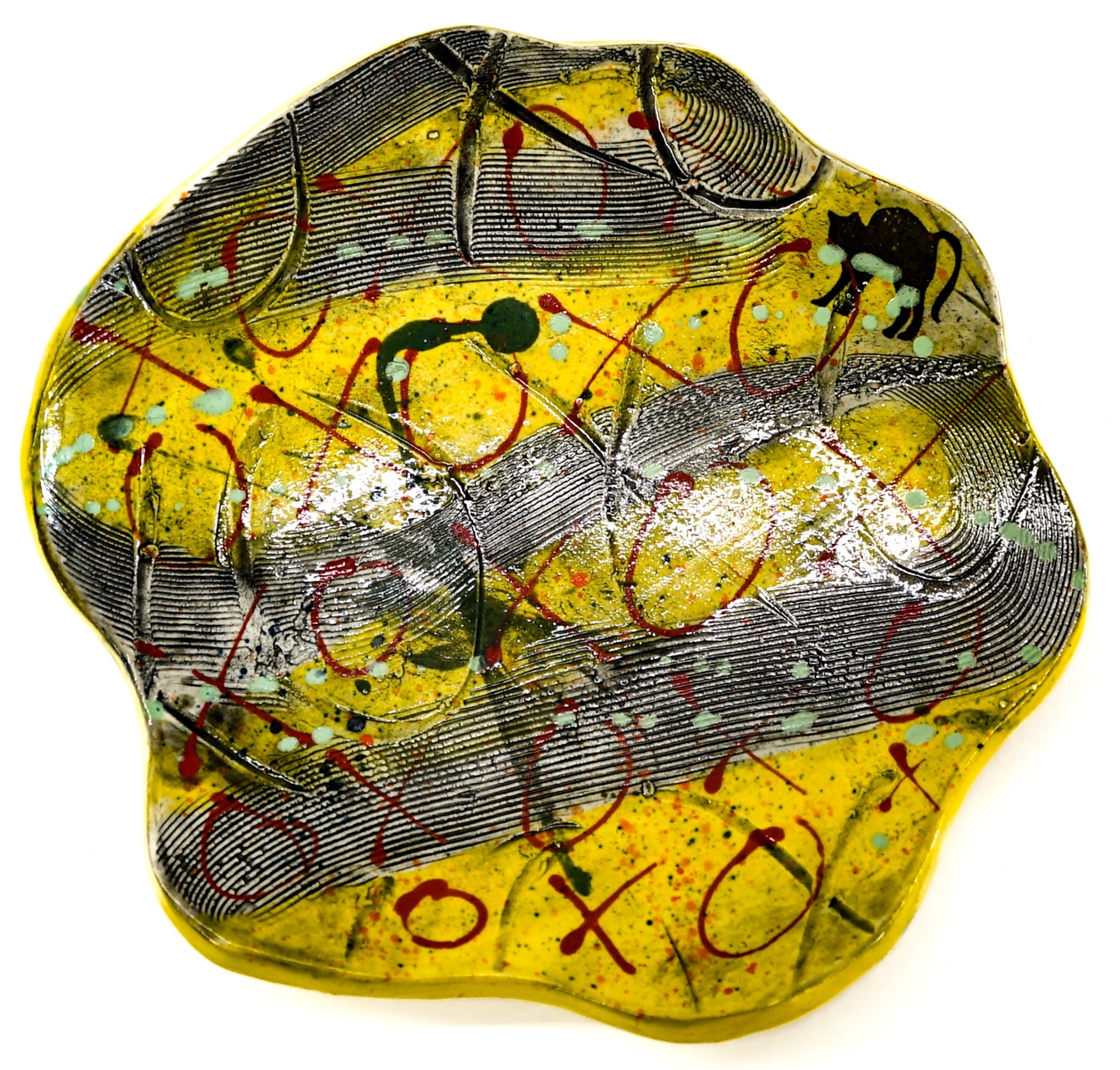 Archie Bray | Archie Bray Studio Pottery Footed Tray [Abstract | MutualArt