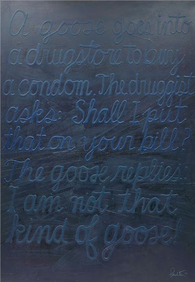 Untitled (A Goose Goes into a Drugstore...) - Charles Pachter
