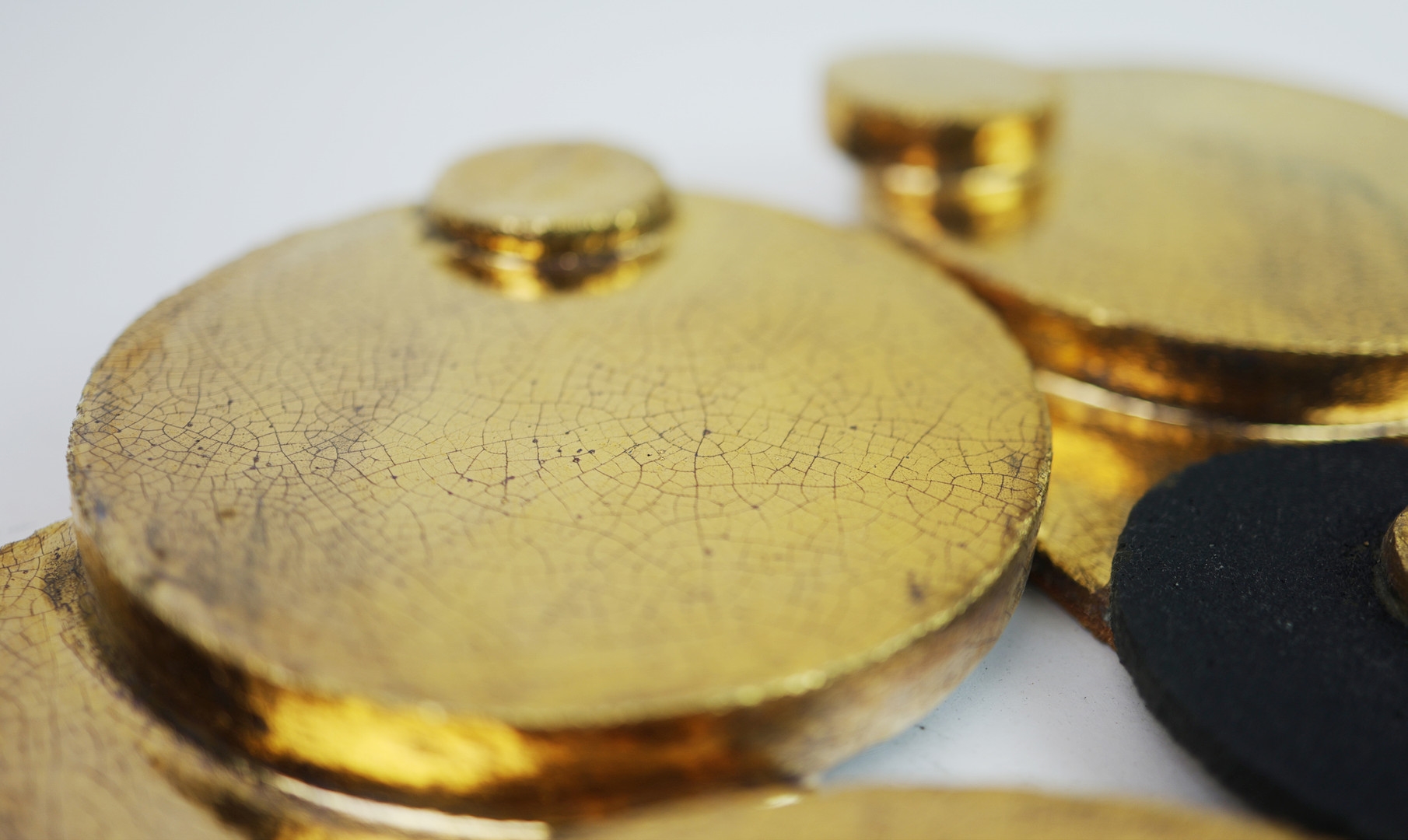 Artwork by Sotis Filippides, CERAMIC WALL HANGING IN BLACK AND GOLD, Made of Ceramic