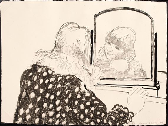 Ann Combing Her Hair - David Hockney