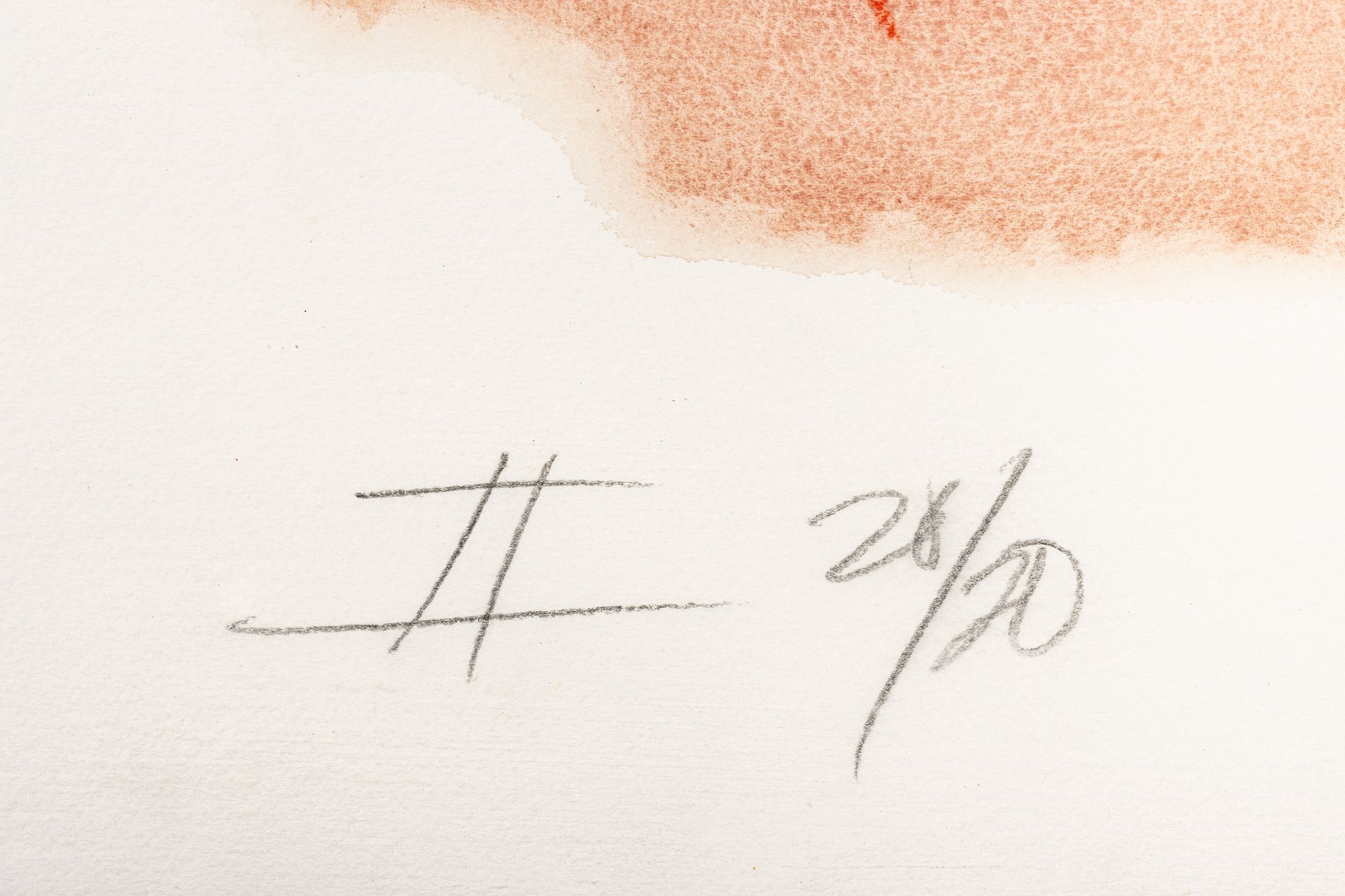 Artwork by Larry Zox, Untitled, Made of Mixed Media, Watercolor Pochoir, And Oil Stick Wax, Water-Based Crayons, On Heavy Arches Museum Watercolor Rag Paper