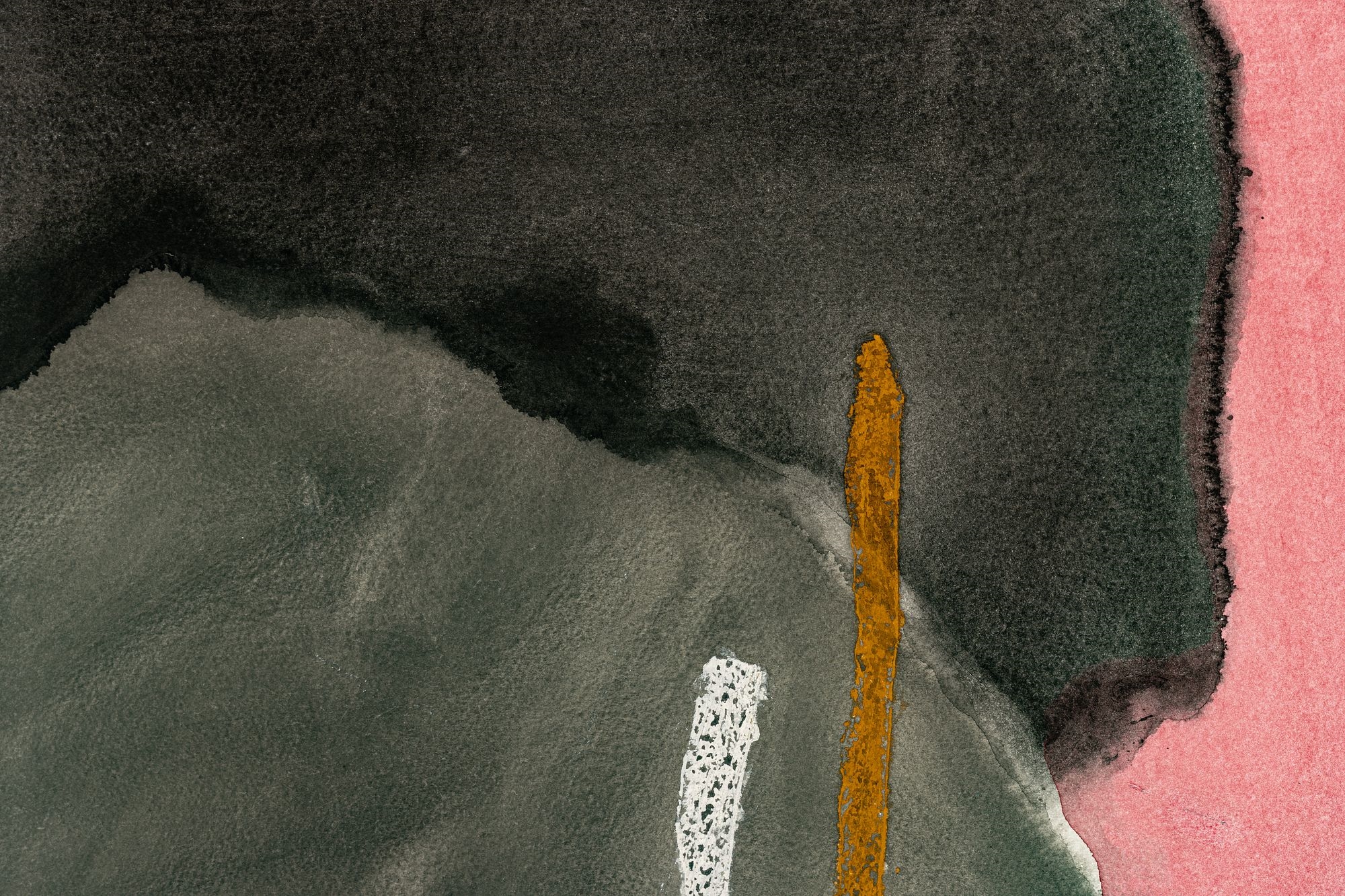 Artwork by Larry Zox, Untitled, Made of Mixed Media, Watercolor Pochoir, And Oil Stick Wax, Water-Based Crayons, On Heavy Arches Museum Watercolor Rag Paper