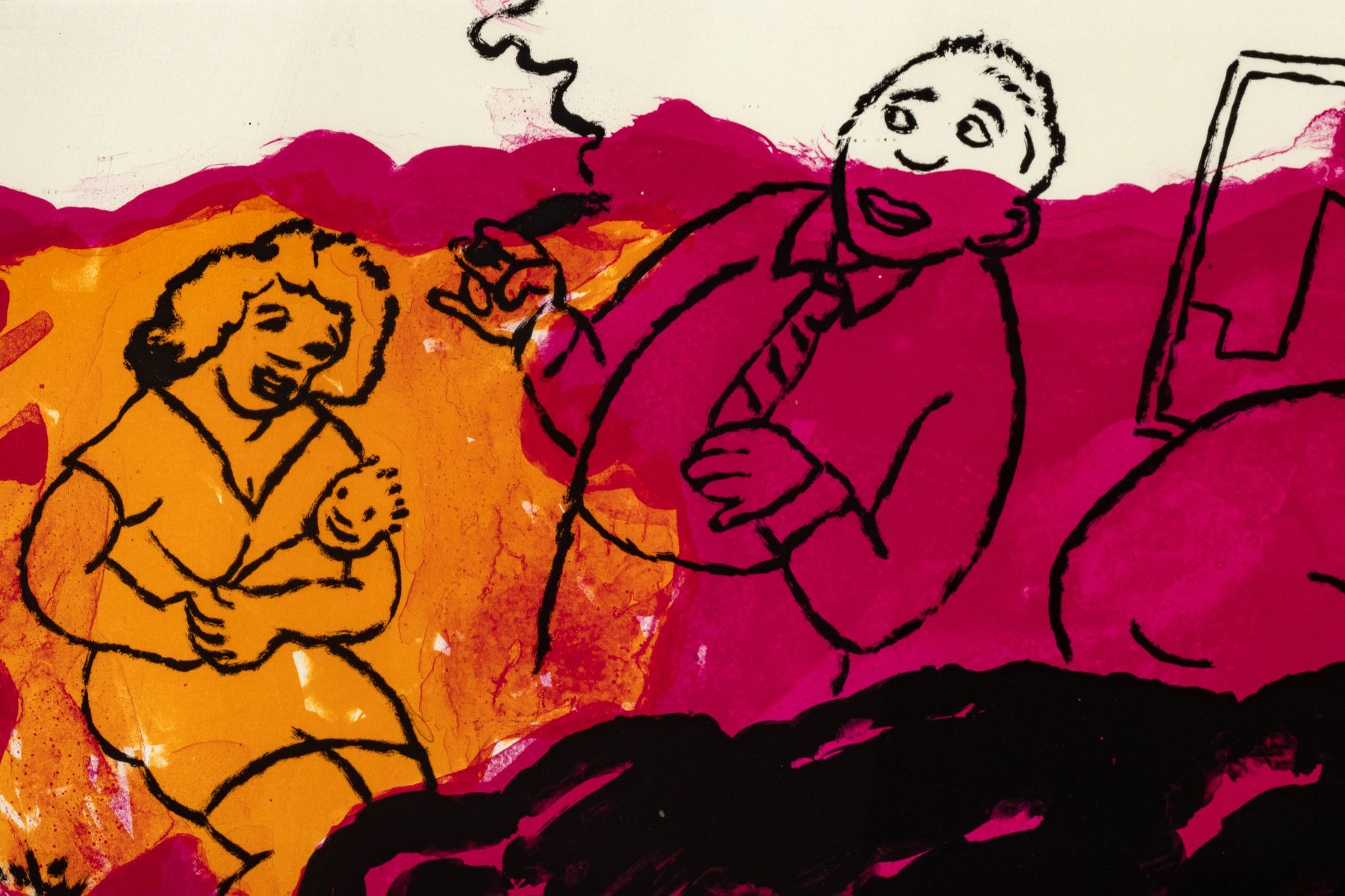 Artwork by Robert Colescott, Of Time and Place, Made of Lithograph In Colors On Paper