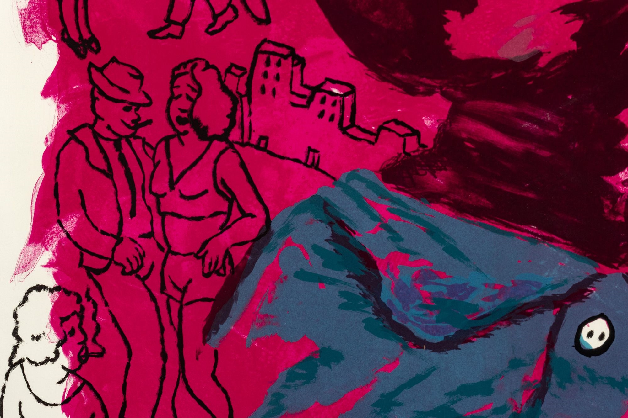 Artwork by Robert Colescott, Of Time and Place, Made of Lithograph In Colors On Paper