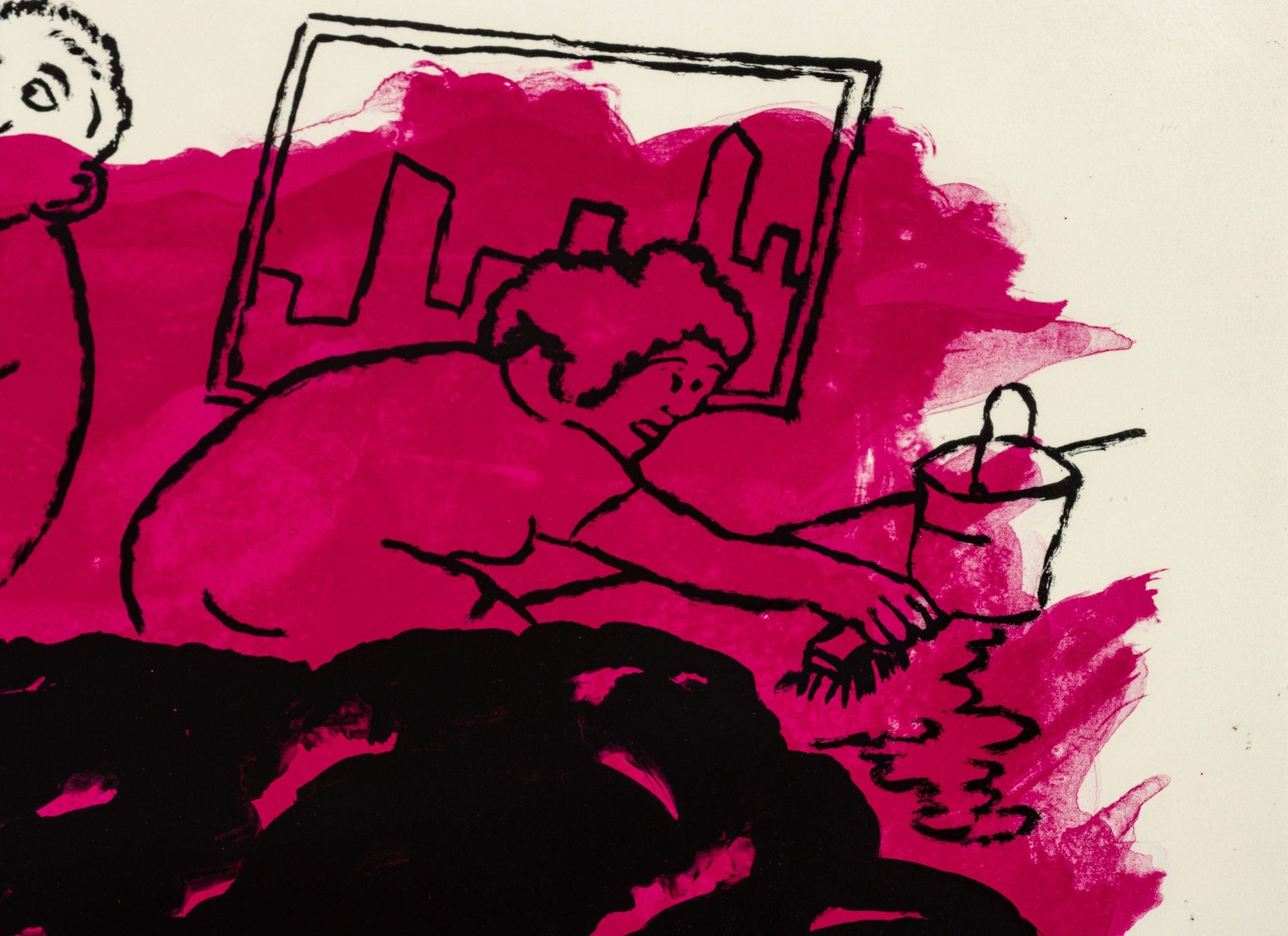 Artwork by Robert Colescott, Of Time and Place, Made of Lithograph In Colors On Paper