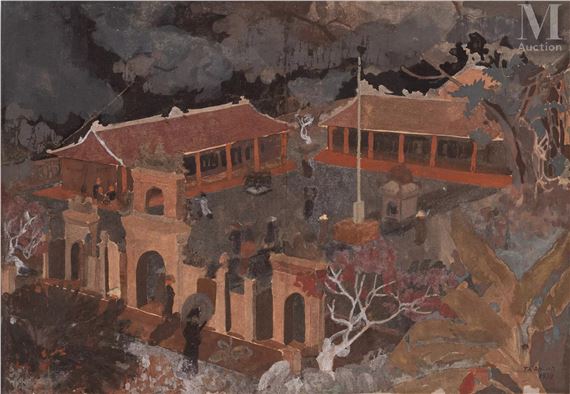 Tran Van Ha | Scène de pagode (1939) | MutualArt
