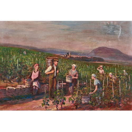 Artwork by Louis Constant Guillaume, Die Weinlese., Made of oil on canvas