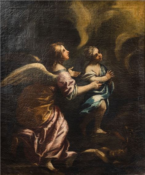 Antonio Milocco | L'Angelo Custode protegge un fanciullo | MutualArt
