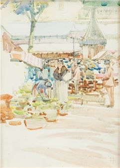 Market Scene, France c. 1902