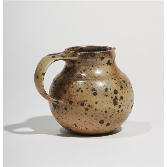 Petite verseuse en grès pyrité à corps sphérique by Robert Deblander, circa 1975