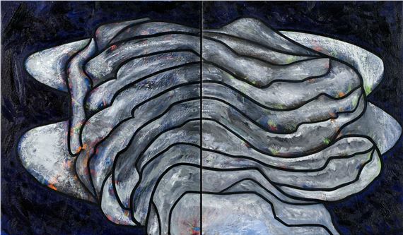 "Jardins de Pedra" díptico - Nikias Skapinakis