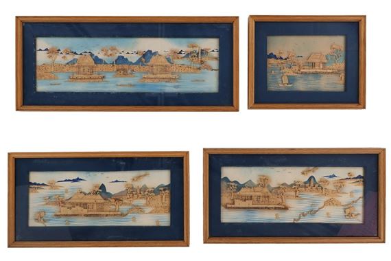 Chinese Cork Art (Ruanmu Hua) Pieces