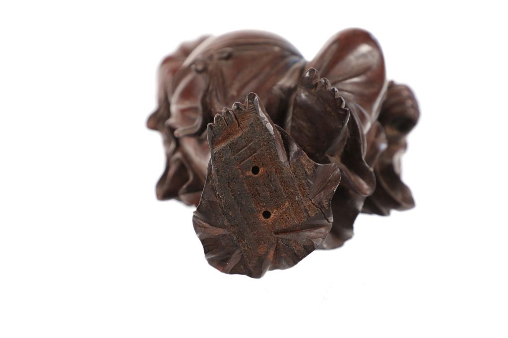 Artwork by Chinese School, Laughing Buddha Sculpture, Made of Wood