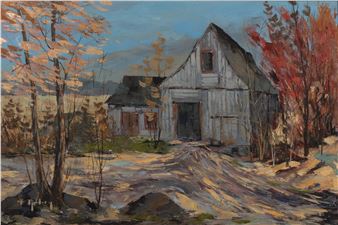 Grange au début de l'hiver